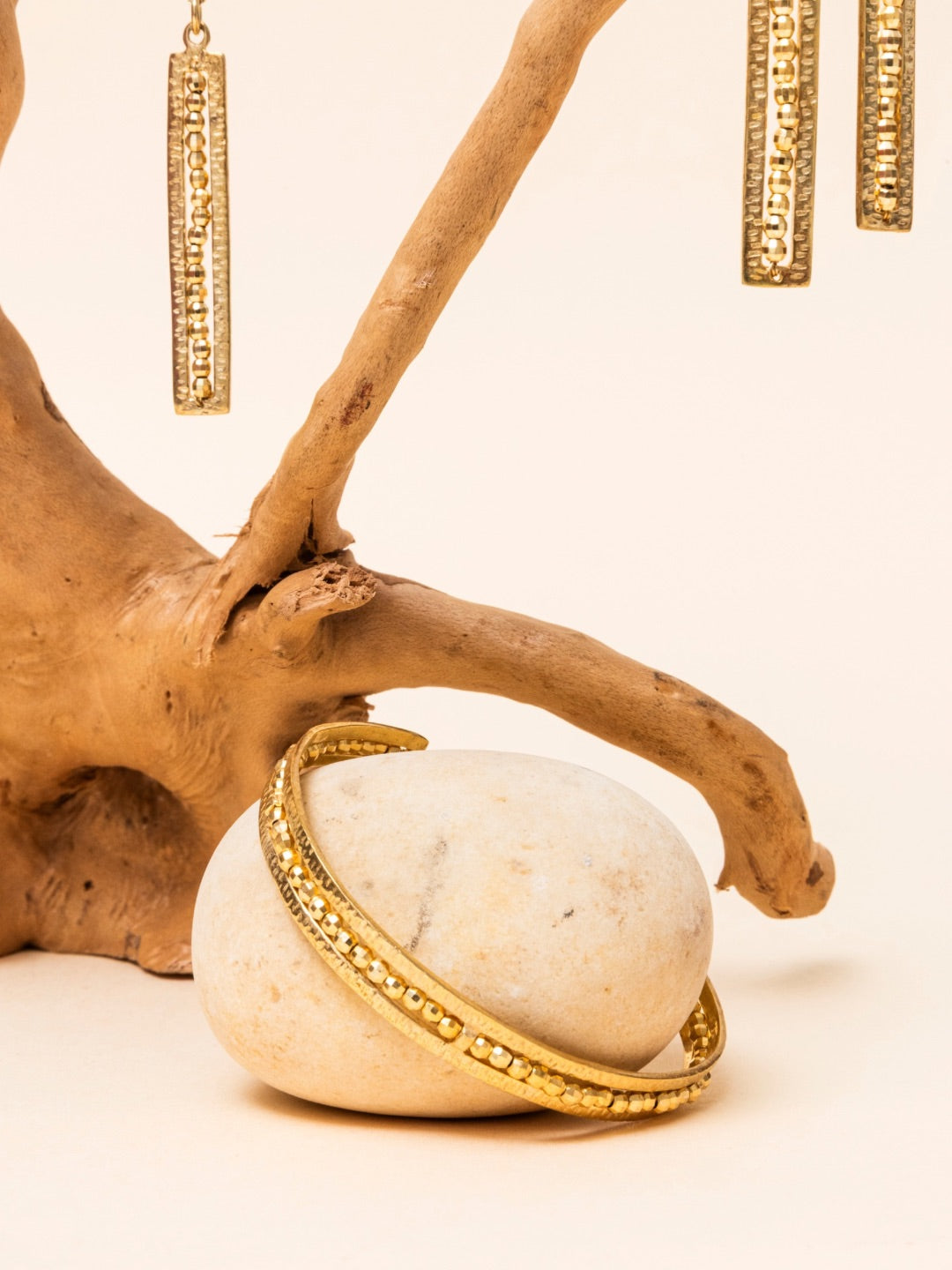 Frame Beads Silver Necklace 3 Piece Set